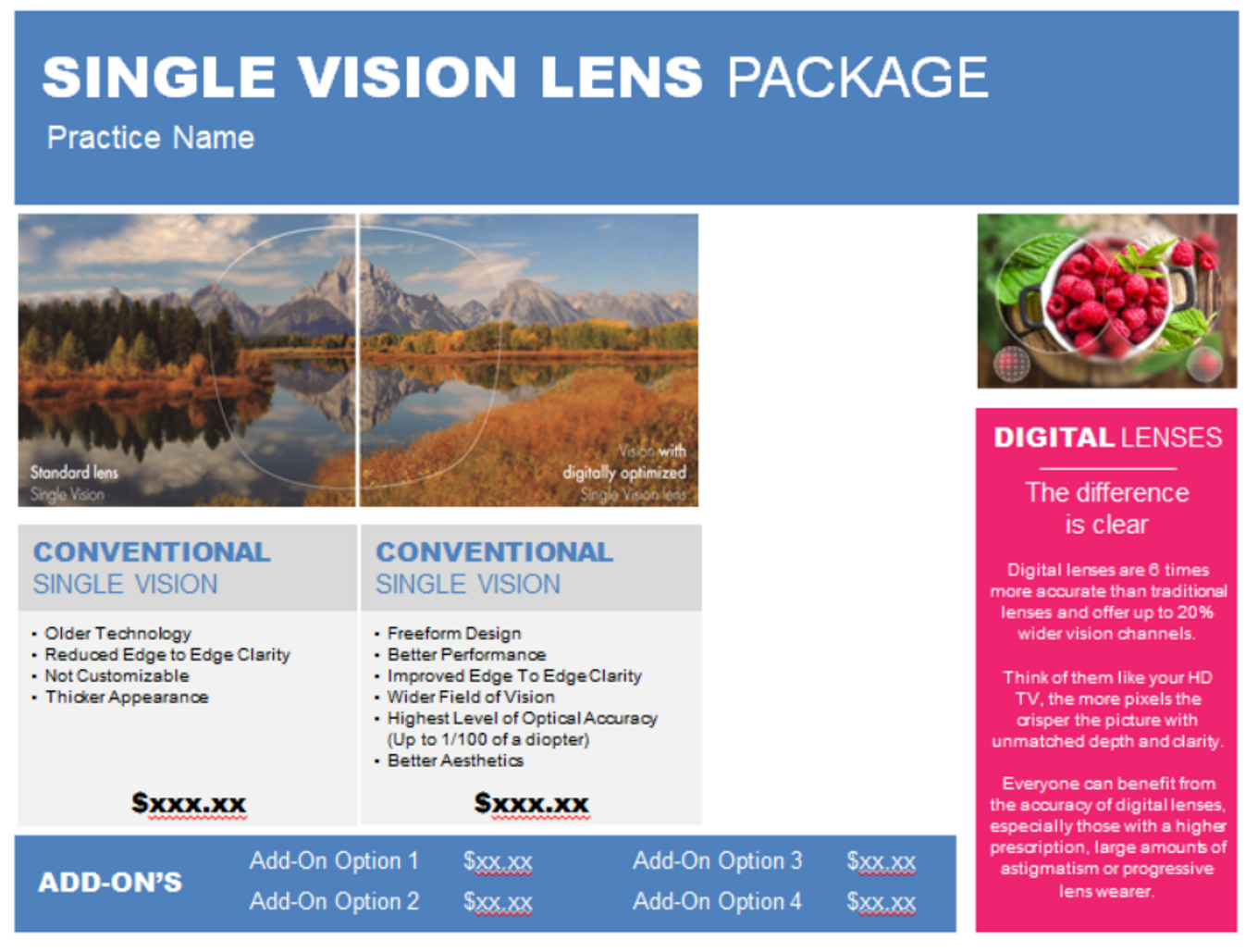Single Vision Lens Mat